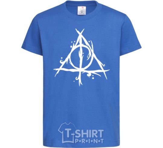 Kids T-shirt Deathly Hallows symbol royal-blue фото