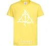 Kids T-shirt Deathly Hallows symbol cornsilk фото