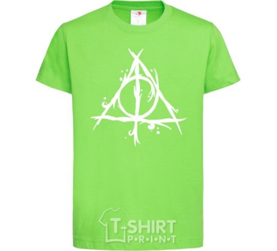 Детская футболка Deathly Hallows symbol Лаймовый фото