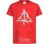 Kids T-shirt Deathly Hallows symbol red фото