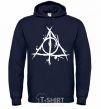 Мужская толстовка (худи) Deathly Hallows symbol Темно-синий фото