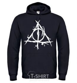 Men`s hoodie Deathly Hallows symbol black фото