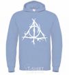 Мужская толстовка (худи) Deathly Hallows symbol Голубой фото