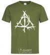 Men's T-Shirt Deathly Hallows symbol millennial-khaki фото