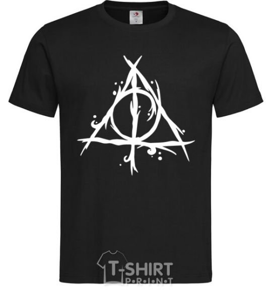 Men's T-Shirt Deathly Hallows symbol black фото