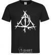 Men's T-Shirt Deathly Hallows symbol black фото