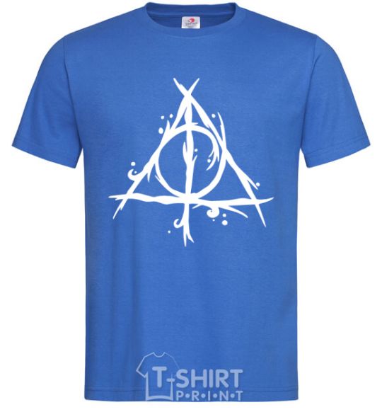 Men's T-Shirt Deathly Hallows symbol royal-blue фото