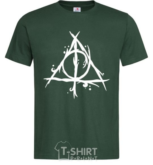 Мужская футболка Deathly Hallows symbol Темно-зеленый фото