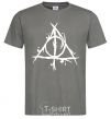 Men's T-Shirt Deathly Hallows symbol dark-grey фото