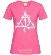 Женская футболка Deathly Hallows symbol Ярко-розовый фото