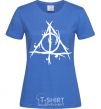 Women's T-shirt Deathly Hallows symbol royal-blue фото