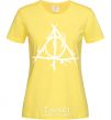 Women's T-shirt Deathly Hallows symbol cornsilk фото