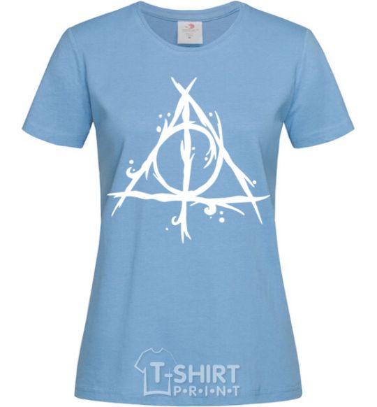 Women's T-shirt Deathly Hallows symbol sky-blue фото