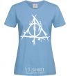 Women's T-shirt Deathly Hallows symbol sky-blue фото