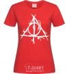 Женская футболка Deathly Hallows symbol Красный фото