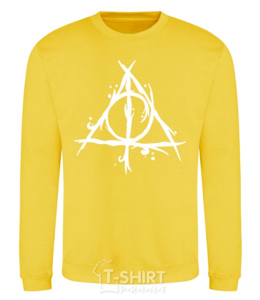 Sweatshirt Deathly Hallows symbol yellow фото