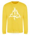 Sweatshirt Deathly Hallows symbol yellow фото
