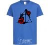 Kids T-shirt Deadly relics with flowers royal-blue фото