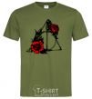 Men's T-Shirt Deadly relics with flowers millennial-khaki фото