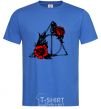 Men's T-Shirt Deadly relics with flowers royal-blue фото
