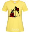 Women's T-shirt Deadly relics with flowers cornsilk фото