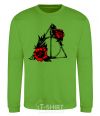 Sweatshirt Deadly relics with flowers orchid-green фото