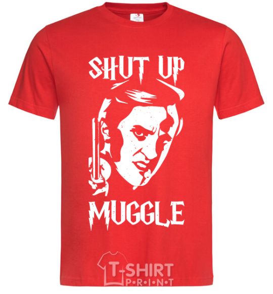 Men's T-Shirt Shut up Muggle red фото