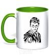 Mug with a colored handle Just Harry Potter kelly-green фото