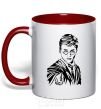 Mug with a colored handle Just Harry Potter red фото