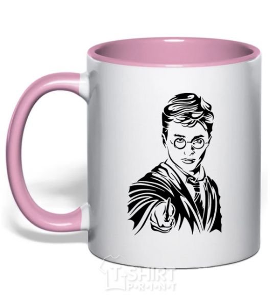 Mug with a colored handle Just Harry Potter light-pink фото