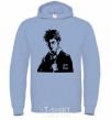 Men`s hoodie Harry Potter black sky-blue фото