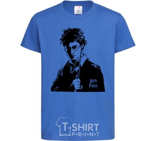 Kids T-shirt Harry Potter black royal-blue фото