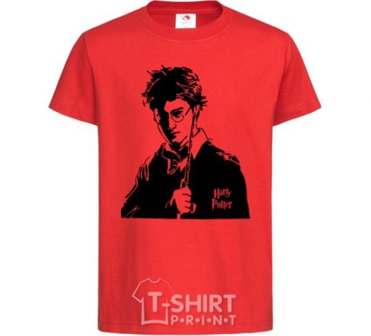 Kids T-shirt Harry Potter black red фото