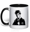 Mug with a colored handle Harry Potter black black фото