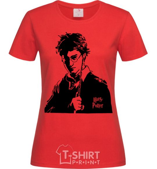 Женская футболка Harry Potter black Красный фото