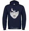 Мужская толстовка (худи) Harry Potter's face Темно-синий фото