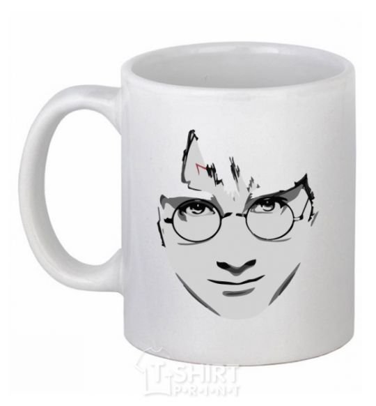 Ceramic mug Harry Potter's face White фото