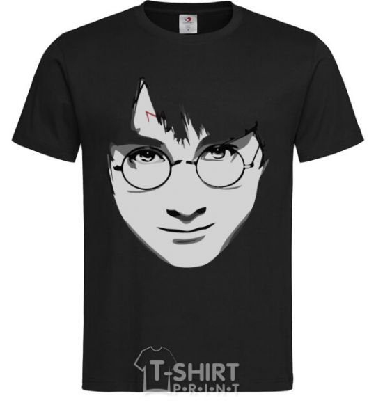 Men's T-Shirt Harry Potter's face black фото