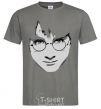 Men's T-Shirt Harry Potter's face dark-grey фото