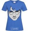 Женская футболка Harry Potter's face Ярко-синий фото