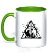 Mug with a colored handle Deadly relics legend kelly-green фото
