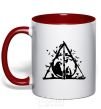 Mug with a colored handle Deadly relics legend red фото