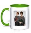 Mug with a colored handle Harry and Ron kelly-green фото