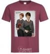 Men's T-Shirt Harry and Ron burgundy фото