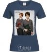 Women's T-shirt Harry and Ron navy-blue фото