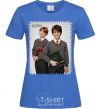 Women's T-shirt Harry and Ron royal-blue фото