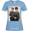 Women's T-shirt Harry and Ron sky-blue фото