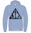 Men`s hoodie Deadly relics of the splash sky-blue фото