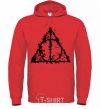 Men`s hoodie Deadly relics of the splash bright-red фото