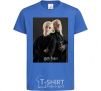 Kids T-shirt Draco Malfoy and his father royal-blue фото